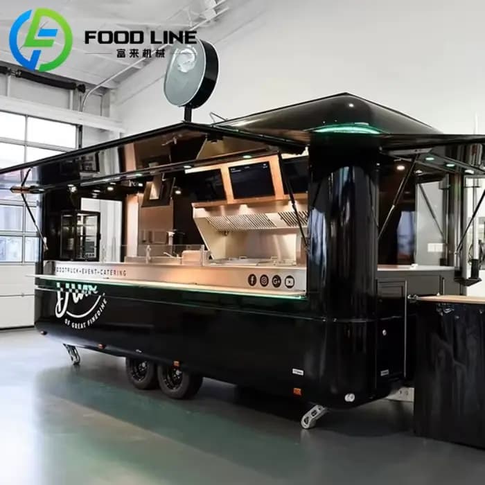 Chaud rapide barbecue Burger Pizza Shop Snack Kebab cuisine personnalisée chariot de nourriture café Mobile camion de nourriture Van camion