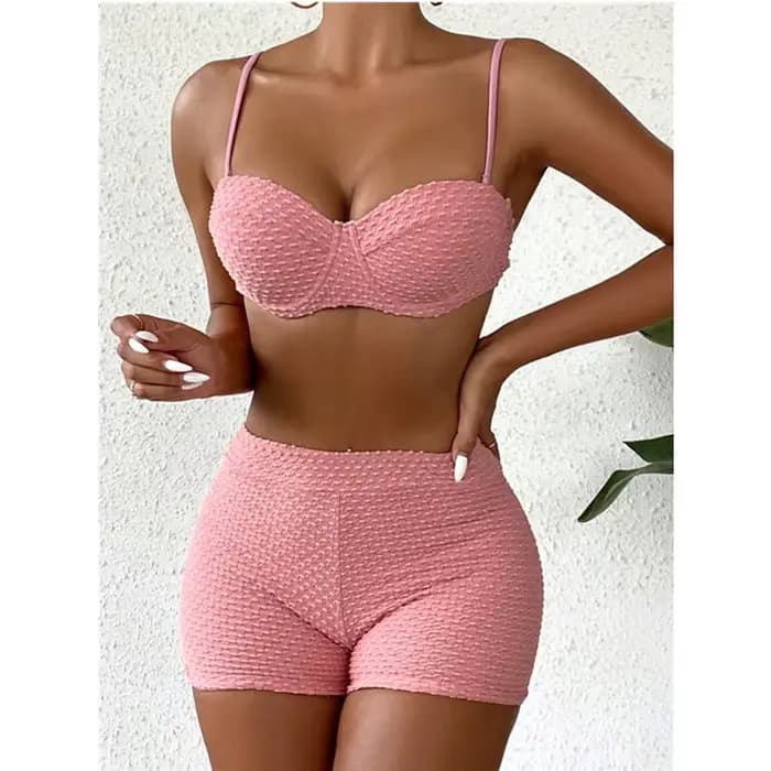 Maillot de bain blanc deux pièces pour femmes