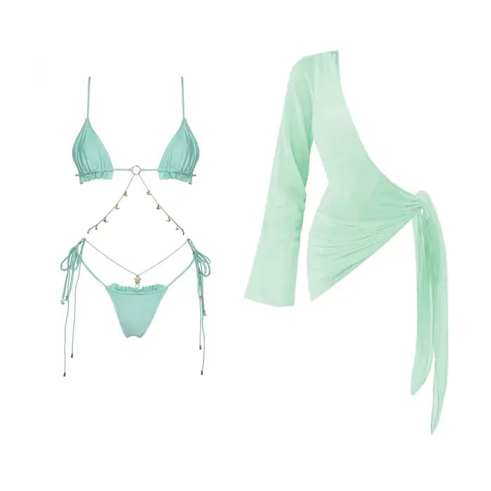 Maillot de bain Bikini avec couverture ensemble