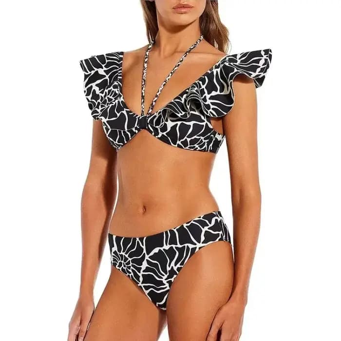 Maillot de bain une pièce à volants