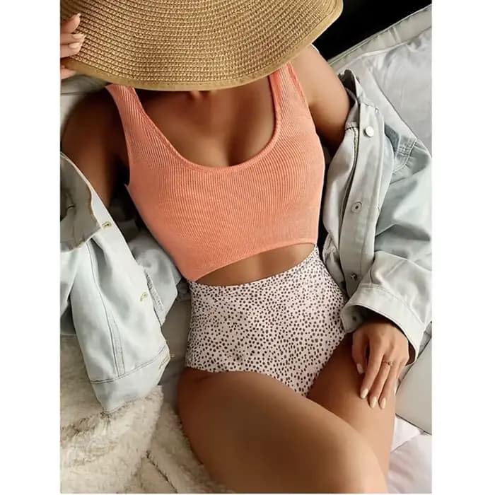 Maillot de bain une pièce côtelé, Sexy, imprimé à pois, Monokini, découpé, pour femmes, 2026