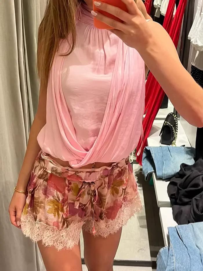 Shorts pour femmes à imprimé floral