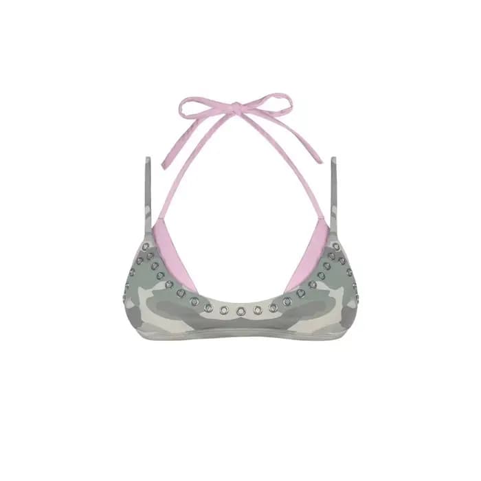 Ensemble de bikini Y2K punk camouflage pour femme