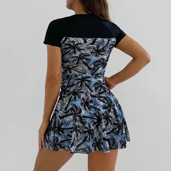 Été imprimé maillot de bain avec jupe