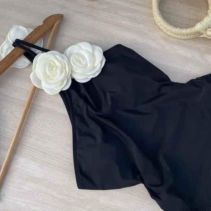 Maillot de bain une pièce à fleurs, Vintage, rétro, pour femmes, vêtements de plage, Monokini, nouvelle collection, 2025