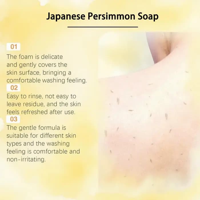 Savon kaki Swarva, arôme naturel et nettoyage doux, barre faite à la main pour le bain et les soins de la peau