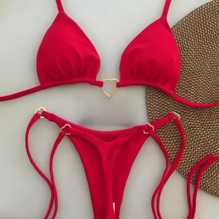Ensemble de bikini sexy à bretelles croisées