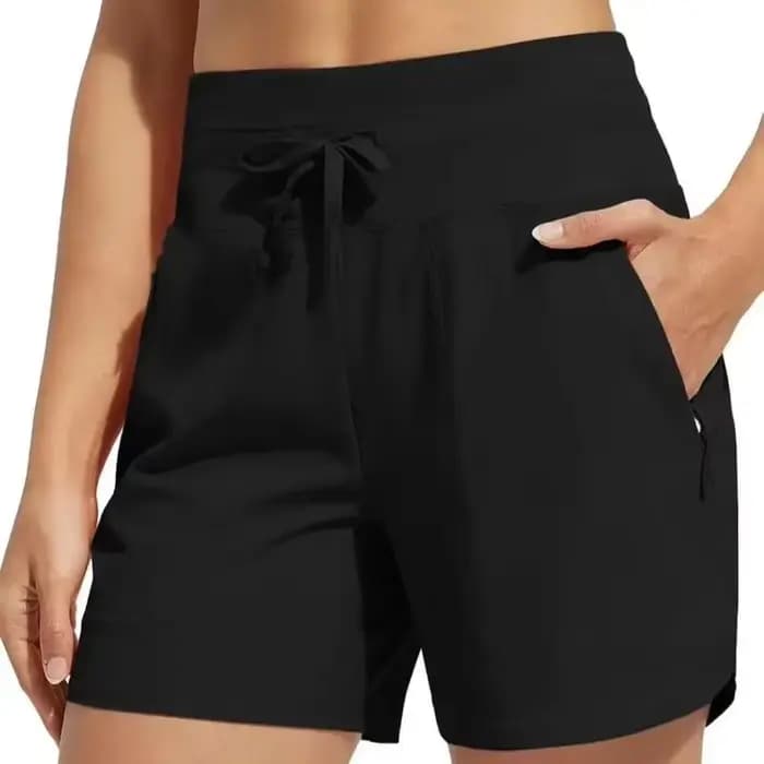 Short de bain taille haute pour femmes, 5 pouces, séchage rapide, respirant, sport, course à pied, Fitness, jambes larges, pantalons décontractés d'été