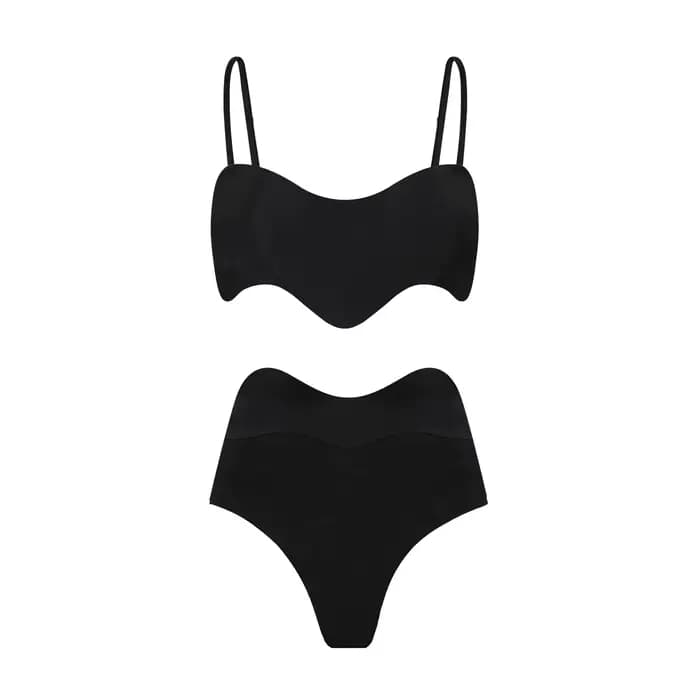 Bikini à bords festonnés pour femme