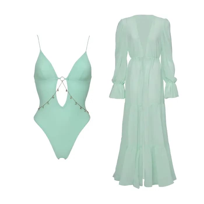 Maillot de bain Bikini avec couverture ensemble