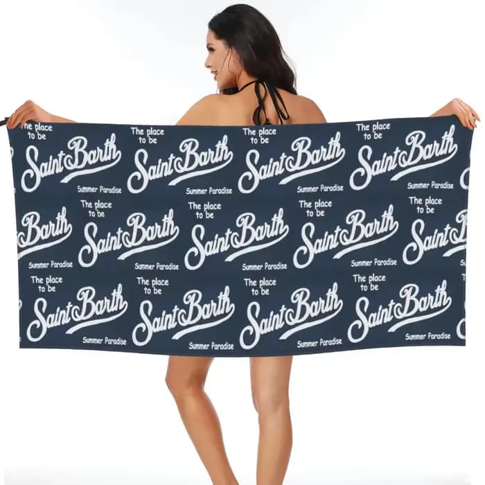 Serviette de plage Saint Barth à imprimé intégral
