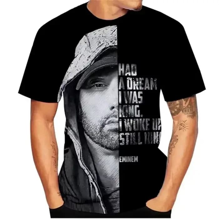 Eminem rappeur impression 3D T-Shirts hommes femmes mode Streetwear surdimensionné Hip Hop à manches courtes t-shirt hommes T-Shirts hauts homme vêtements