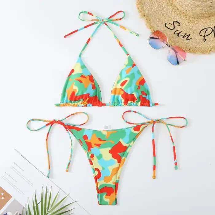 Maillot de bain brésilien deux pièces pour femme, bikini rembourré, maillot de bain femme, baigneur, baigneur imbibé, maillot de bain femme, 5 couleurs