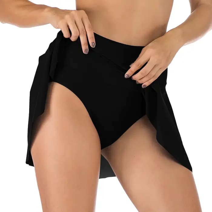 Maillot de bain Vintage avec culotte de sécurité, taille haute/moyenne, bas de Bikini, Tankini, grande taille
