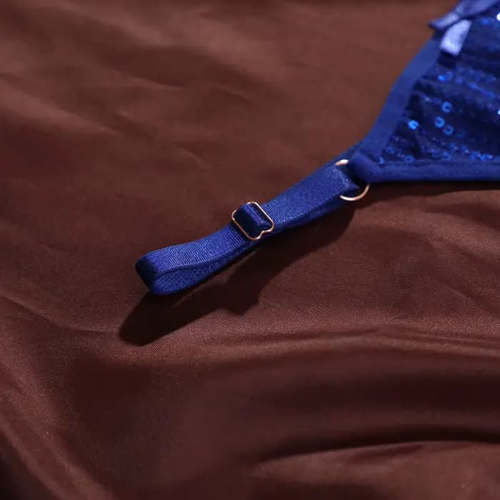 String pour femme réglable, sexy, double, fin, taille basse, scintillant, respirant, en dentelle, sous-vêtements féminins
