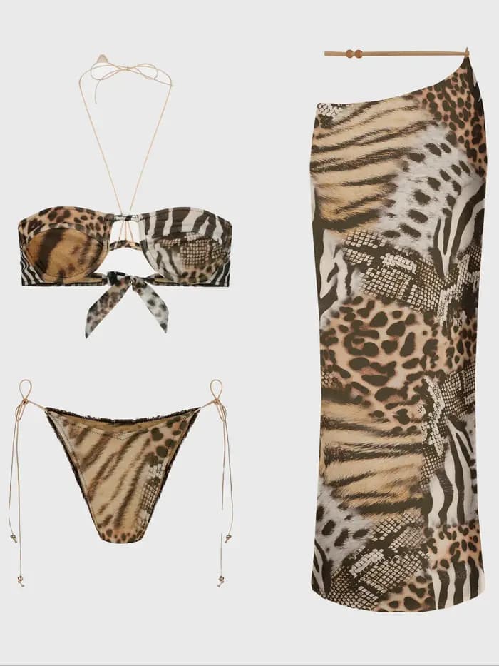 Sexy Bikini avec jupe maillot de bain brésilien