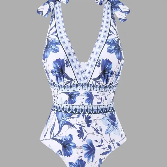 Maillot de bain bikini sexy avec jupe en mousseline