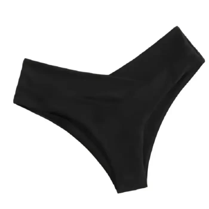 Sexy brésilien string bas de Bikini femmes maillots de bain slips coupe classique short de bain dames maillot de bain V effronté taille haute Bikini