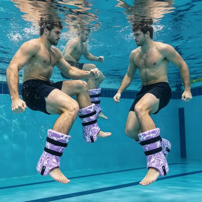 2 poids de cheville réglables pour aquagym, équipement de piscine, exercices aquatiques, entraînement à domicile, spa