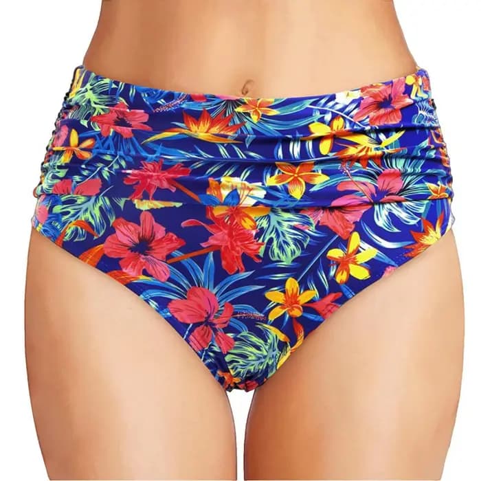 Traje De BañO Mujer 2025 Femmes Taille Haute Bas De Bikini Coupe Haute Bas De Bain Couverture Complète Bas De Maillot De Bain Blanshenlьник ж браrien