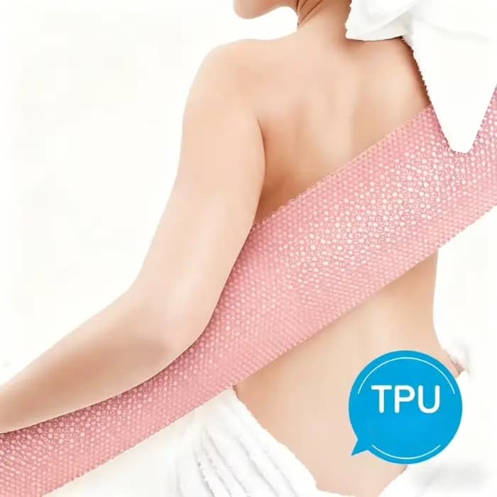 Serviette de bain et de visage en TPU antibactérien avec design massant en nid d'abeille