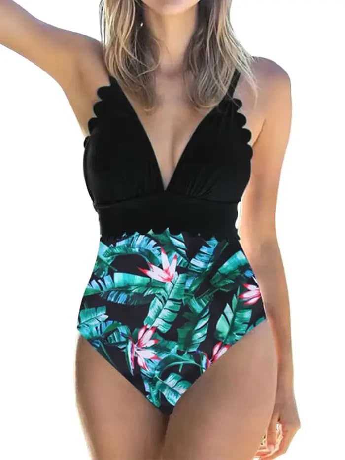 Maillot de bain une pièce taille haute