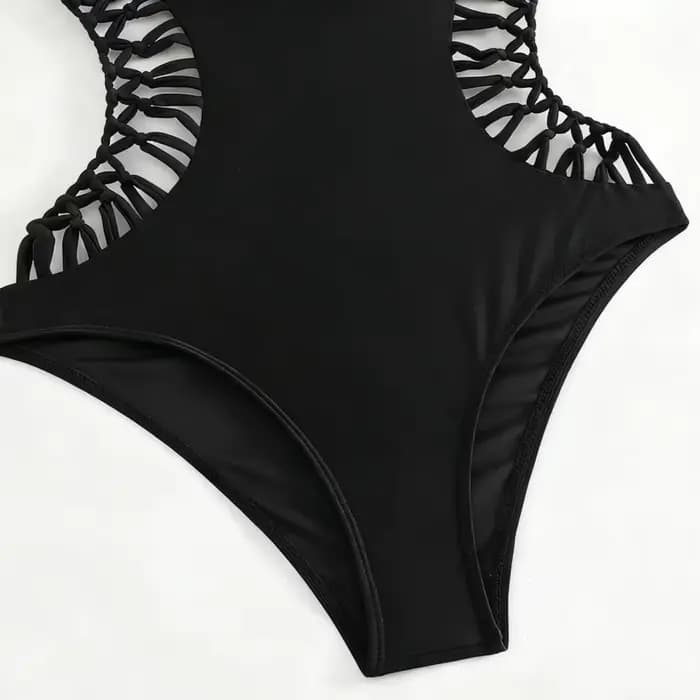 Maillot de bain une pièce en résille fait main pour femme
