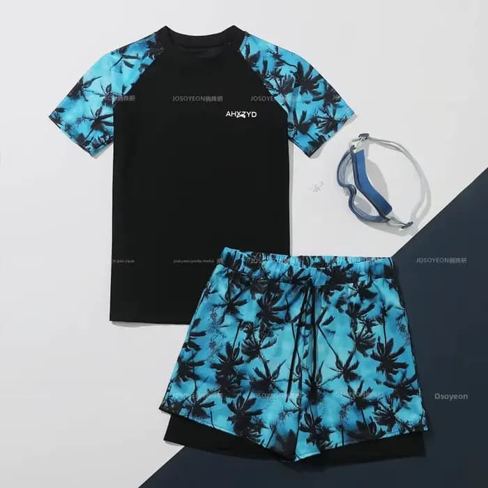 Maillot de bain deux pièces Anti-embarras pour garçons
