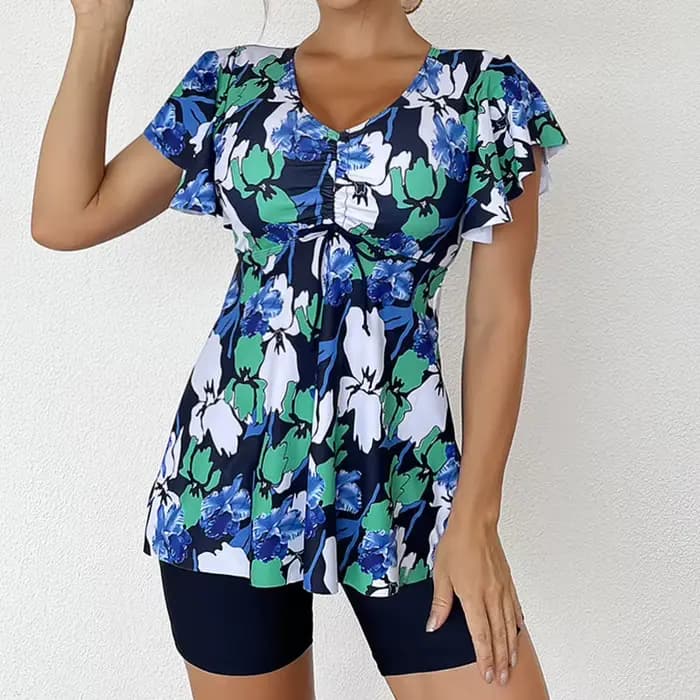 Été grande taille maillots de bain femme grands maillots de bain Tankini ensembles vêtements de plag
