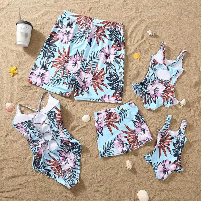 Maillot de bain dinosaures, tenues assorties pour la famille, col en v, mère et fille, robes mère et