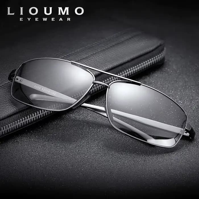 LIOUMO haut lunettes de soleil photochromiques hommes femmes lunettes caméléon polarisées lunettes d