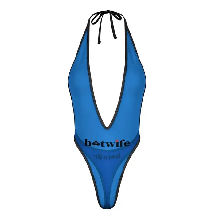 Maillots de bain tankini pour femmes, col en V, imprimé Hotwife, maillot de bain une pièce