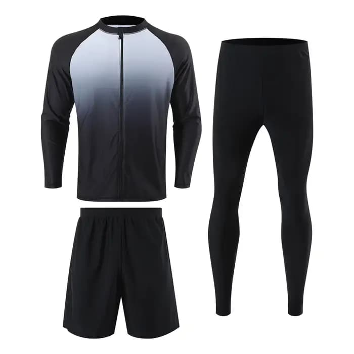 Maillot de bain pour hommes, grande taille 2XL-9XL, manches longues, jambes longues, séchage rapide,