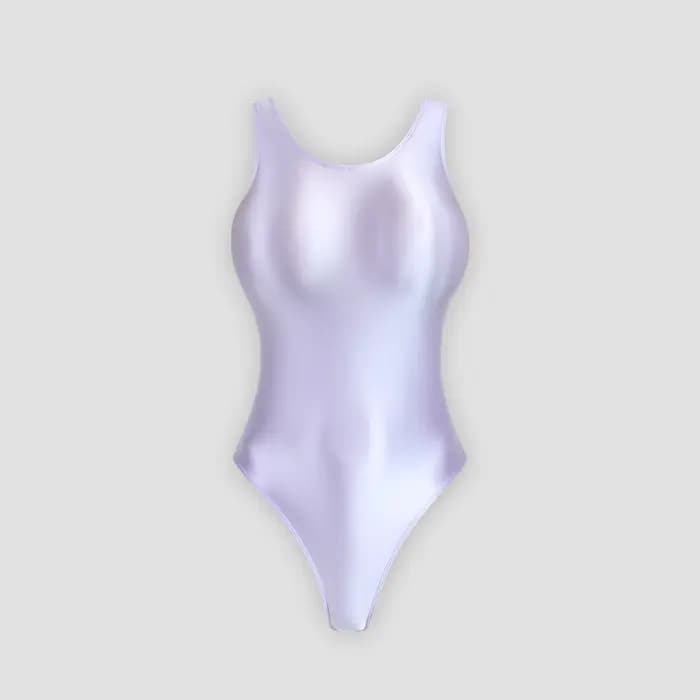 Maillot de bain brillant en satin XClocKNYoung, justaucorps brillant en satin, maillot de bain une p