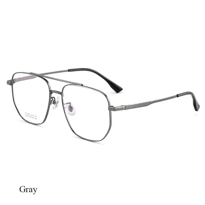 BCLEAR Desgin pur titane hommes classique Double pont lunettes cadre optique luxe Ultra léger lunett