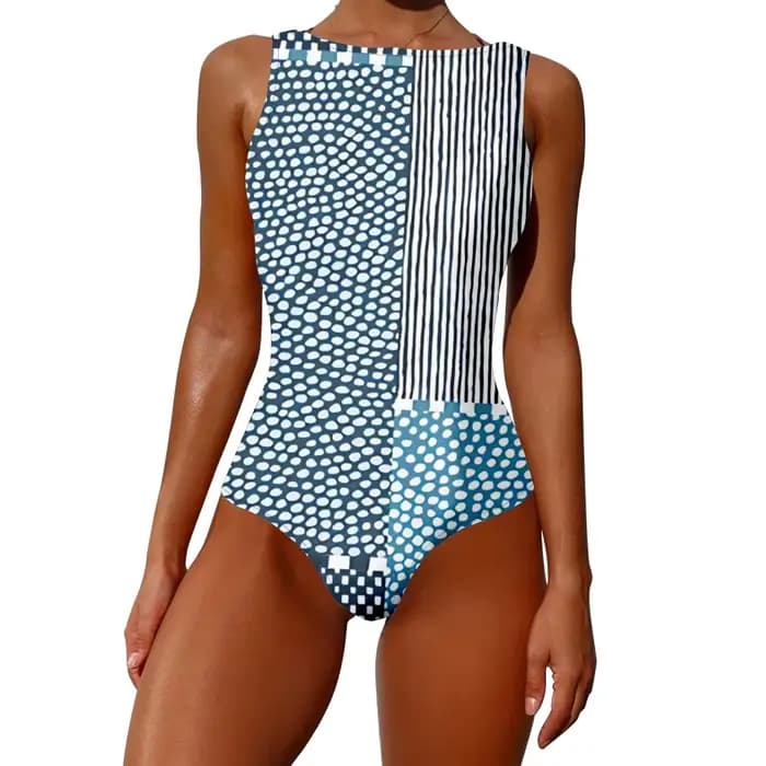 Maillot de bain une pièce Aqua Swirl DNA motif imprimé vêtements de sport décontractés maillots de