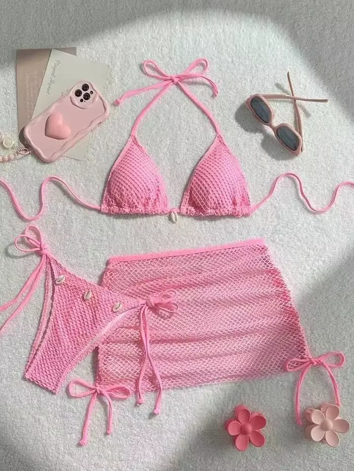 Maillot de bain d'été pour femmes, ensemble bikini sexy, soutien-gorge rembourré push-up, string, tr