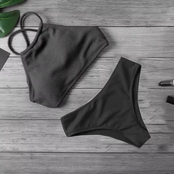 Bikini 2023 Sexy maillot de bain pour femme femmes côtelé Bikini ensemble Push Up maillot de bain po