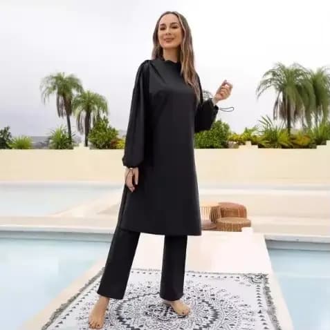 Maillot de bain musulman pour femmes, avec Hijab, vêtements islamiques, modeste, Cover-Up pour la pl
