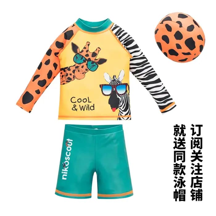 Bas de maillot de bain pour enfants bébé Orange garçon 10 ans printemps chaud à manches longues prot