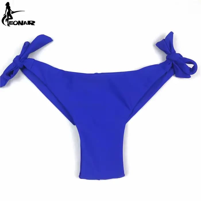EONAR-Maillot de bain string brésilien pour femme, bas de bikini effronté, liens latéraux réglables,