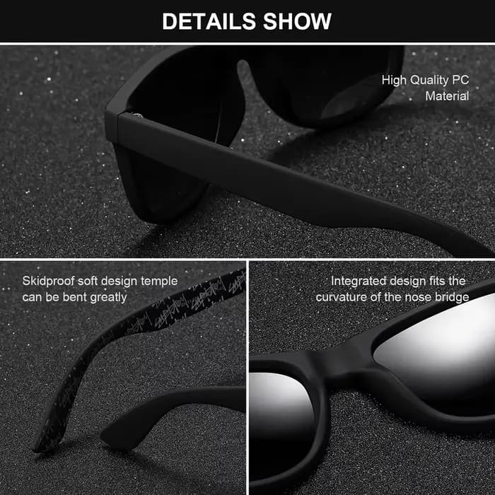 BARCUR-Lunettes de soleil de sport ultra légères pour hommes et femmes, cadre PC de haute qualité, U