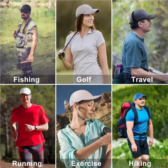 GADIEMKENSD-Casquette d'extérieur respirante pour hommes et femmes, chapeaux de soleil, crème solair