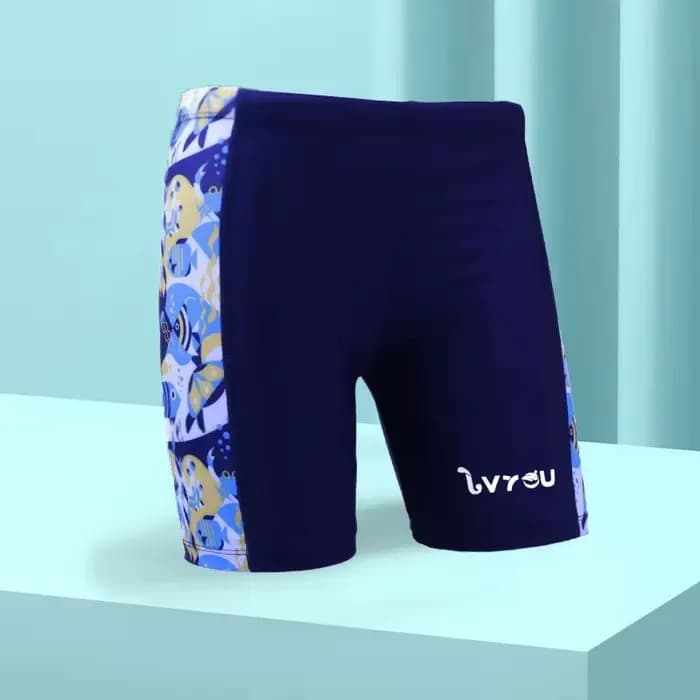Maillot de bain pour enfants, slip à la taille avec nœud imprimé de dessin animé, ensemble de bonnet