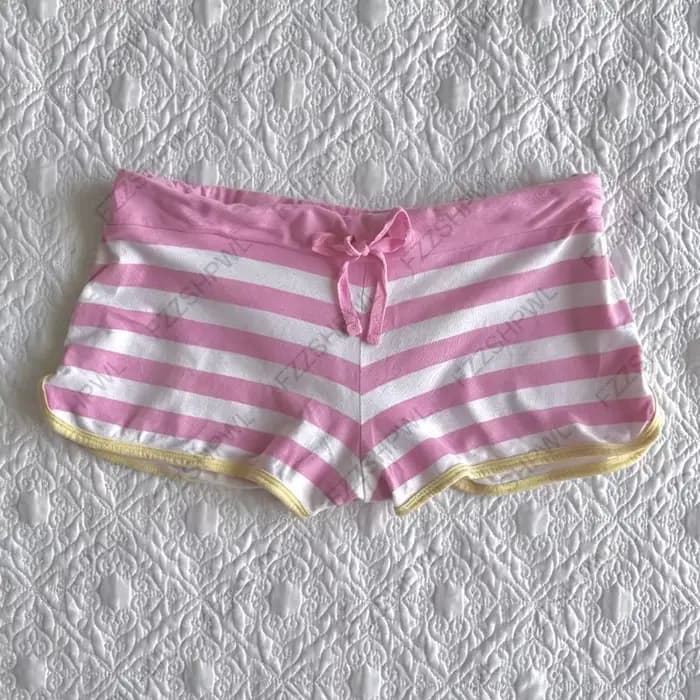 Shorts Harajuku pour femmes, esthétiquement plaisants, élégants, rayés, mignons, sexy, gothiques, Em