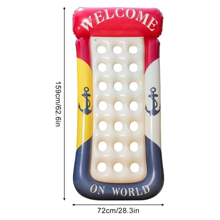 1 chaise longue gonflable pour piscine ; chaises longues flottantes adaptées à une utilisation dans