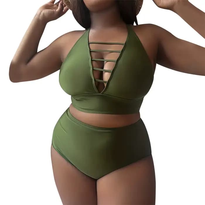 Maillot de bain brésilien grande taille pour femmes, ensemble deux pièces sexy, bikini, culotte tail