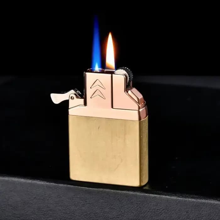 CHIEF Briquet double doublure coupe-vent créatif et personnalisé, trois types de briquets à flamme,