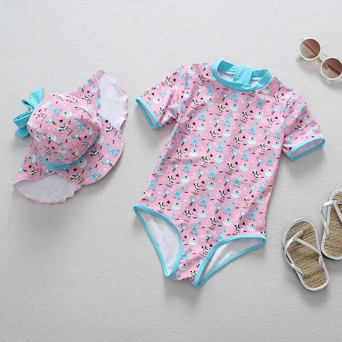 Maillot de bain filles UPF50 Protection UV maillot de bain pour enfants à manches longues été vêteme