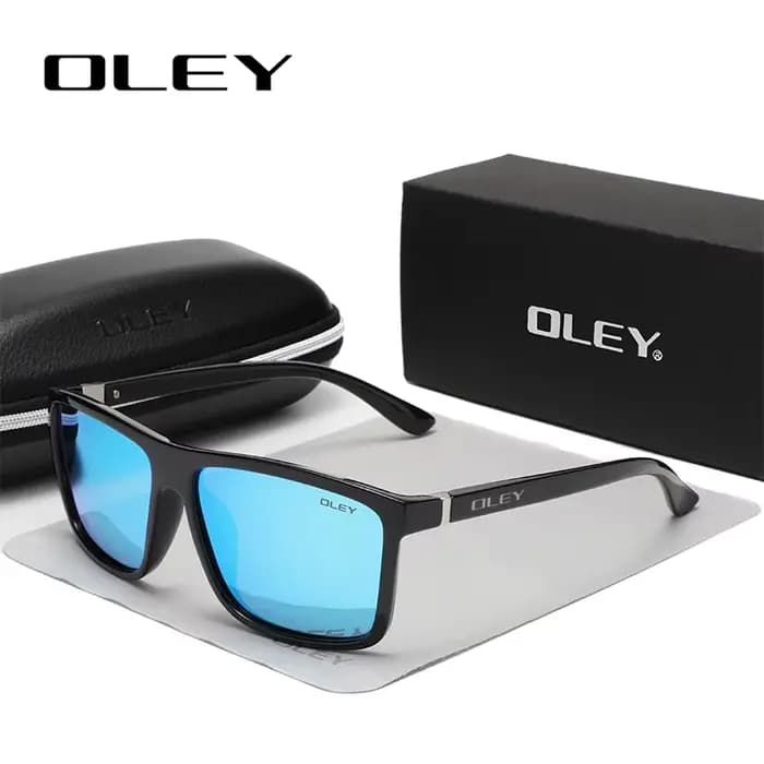 OLEY – lunettes de soleil polarisées pour hommes, Vintage, carrées, pour la conduite, protection de